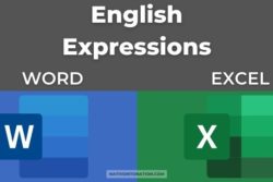 english expressions for microsoft word and excel