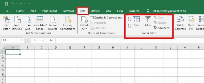 excel sort filter